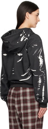 Praying Black Latex Printed Hoodie