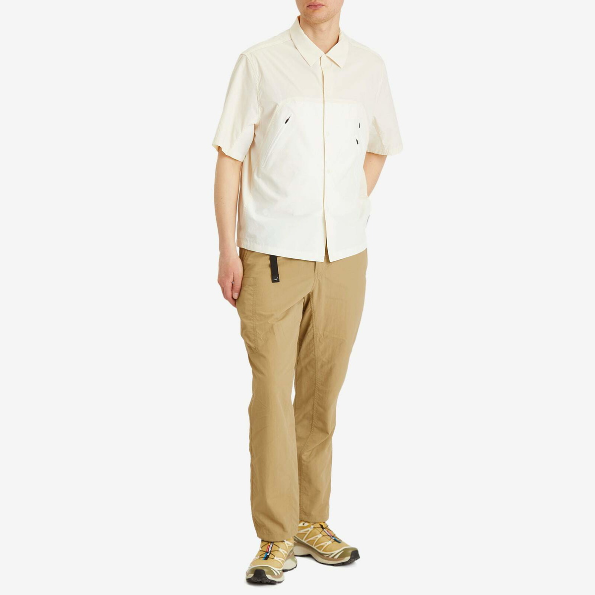CAYL Men's Multi Pocket Wide Trousers in Beige