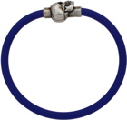 Alexander McQueen Blue Cord Skull Bracelet