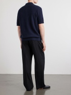 NN07 - Nolan 6695 Textured-Knit Organic Cotton Shirt - Blue