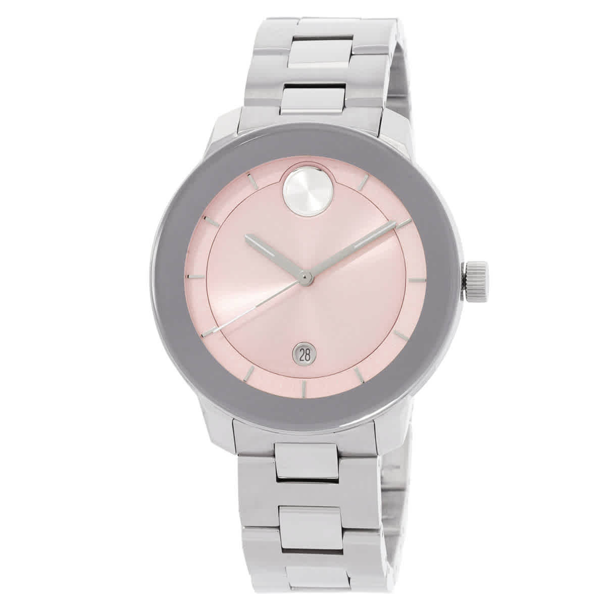 Movado Bold Quartz Pink Dial Unisex Watch 3600872
