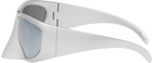 LINDA FARROW SSENSE Exclusive Silver Bernhard Willhelm Edition 'The Mask' Sunglasses