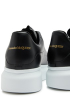 Alexander McQueen Oversized Black Leather Sneakers, Sneakers, Black