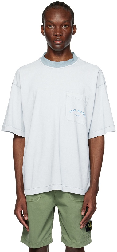Photo: Stone Island Blue Printed T-Shirt