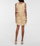 Max Mara - Priamo feather-trimmed minidress