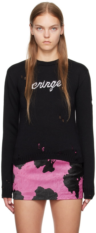Photo: GCDS Black 'Cringe' Sweater
