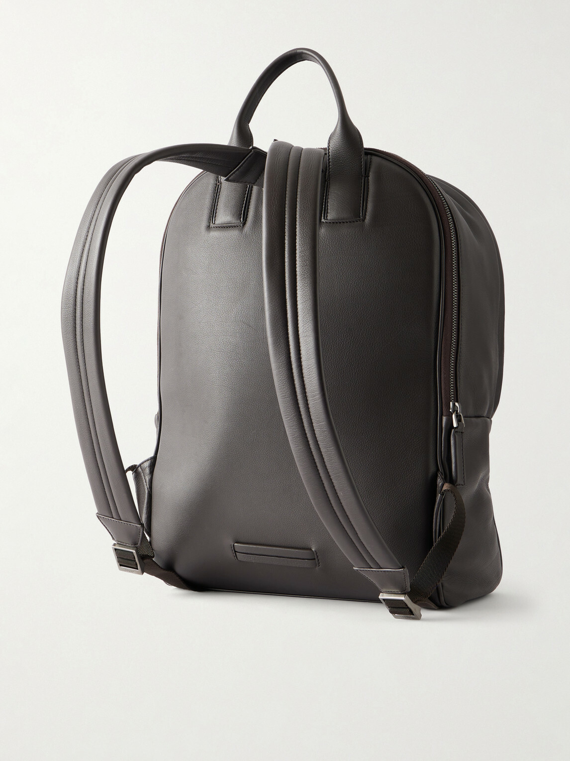 Zegna - Leather Backpack - Brown