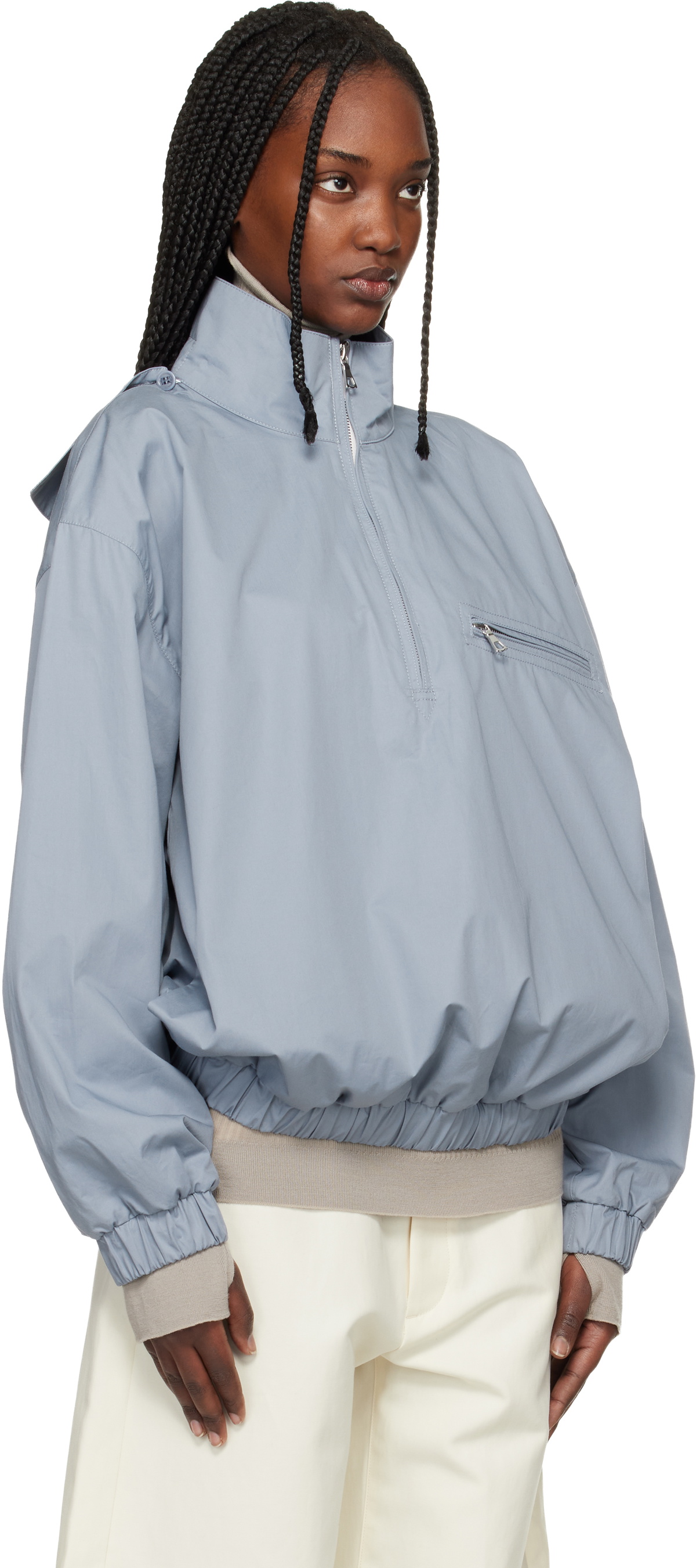 Rier Gray Cotton Suit Avio Suit Windbreaker