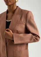 Zimmermann Illuminate Linen Blazer Brown