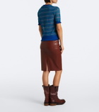 Stouls Gilda leather midi skirt