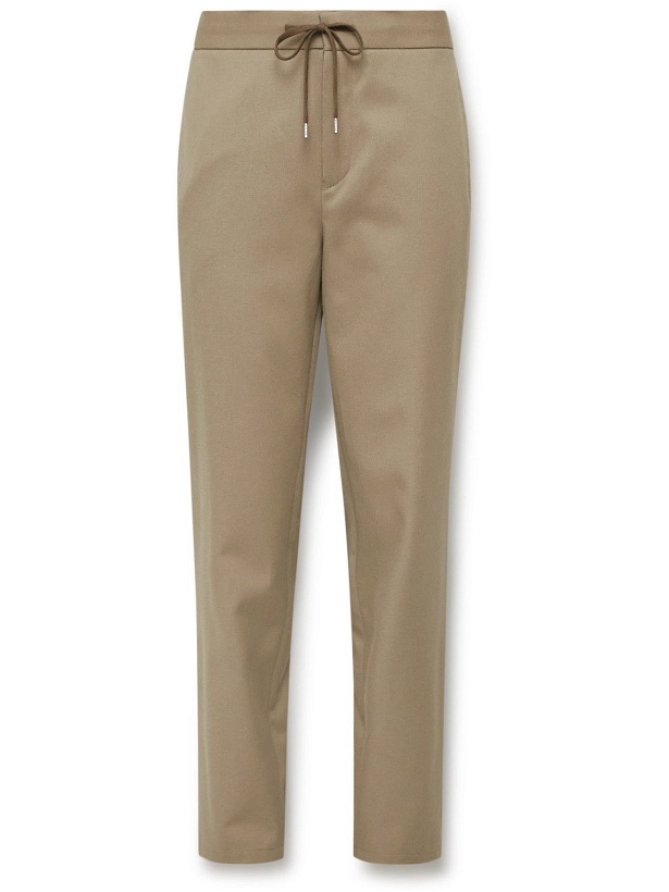 Photo: A.P.C. - Etienne Slim-Fit Wool and Cotton-Blend Twill Drawstring Trousers - Neutrals