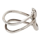 Alexander McQueen Silver Safety Pin Ring