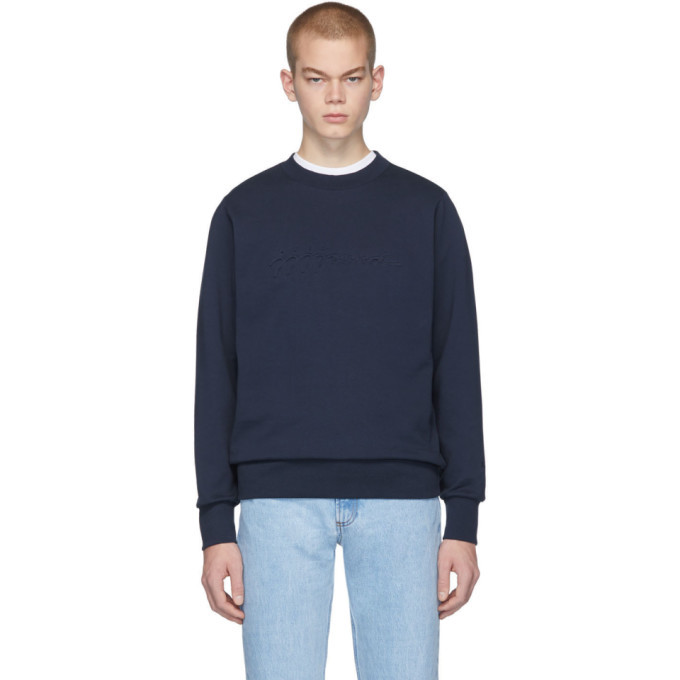 Photo: A.P.C. Navy JJJJound Edition Justin Sweatshirt