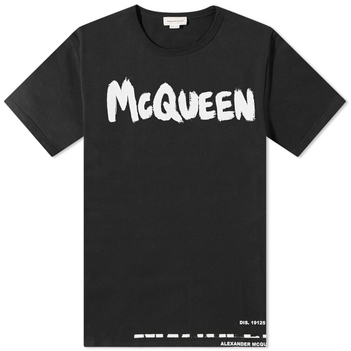 Photo: Alexander McQueen Men's Grafitti Logo T-Shirt in Black/Mix