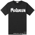 Alexander McQueen Men's Grafitti Logo T-Shirt in Black/Mix