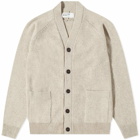 Universal Works Men's Vince Eco Wool Cardigan in Beige