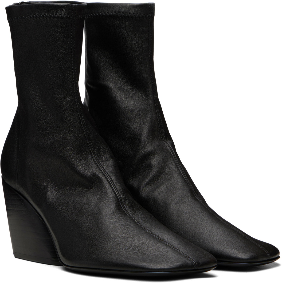 Proenza Schouler Black Slant Stretch Boots
