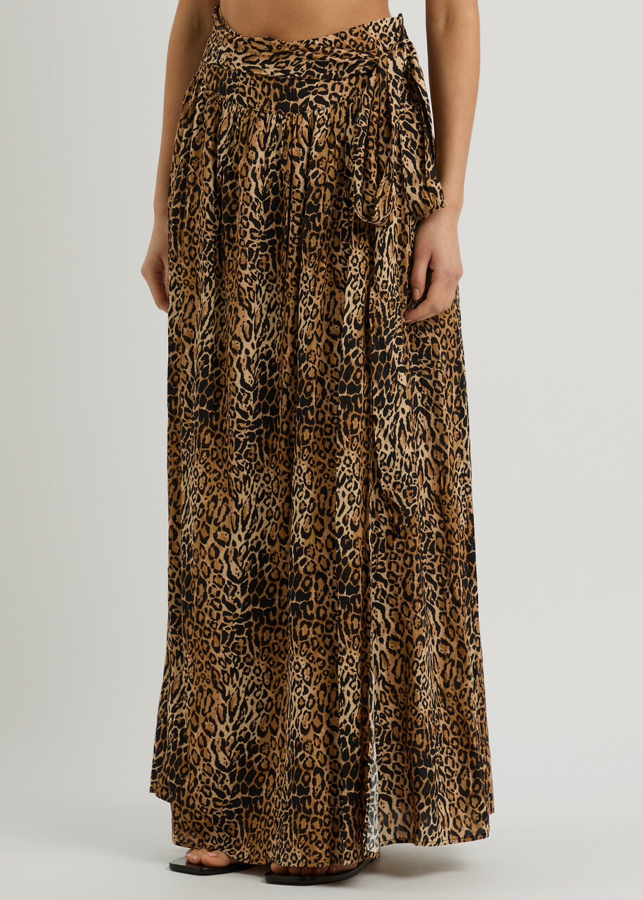 Melissa Odabash Elsa Leopard-print Maxi Skirt