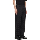 Marine Serre Black Moonogram Flocked Fleece Sweatpants