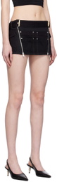 Dion Lee Black Toolbelt Denim Miniskirt