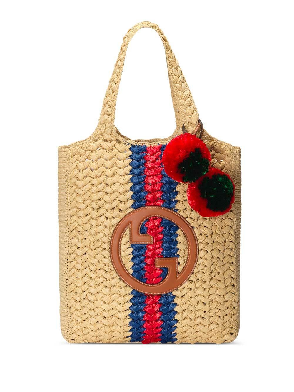 GUCCI - Gucci Blondie Straw Tote Bag Gucci