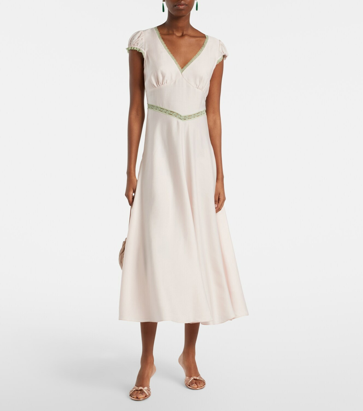 Posse Perla lace-trimmed midi dress
