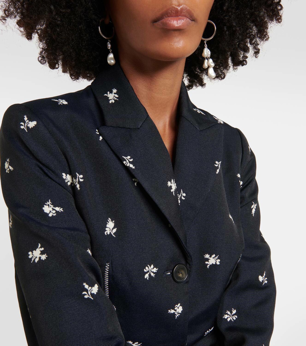 Erdem Floral peplum jacquard blazer Erdem
