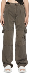 Hyein Seo Brown Belted Military Cargo Trousers