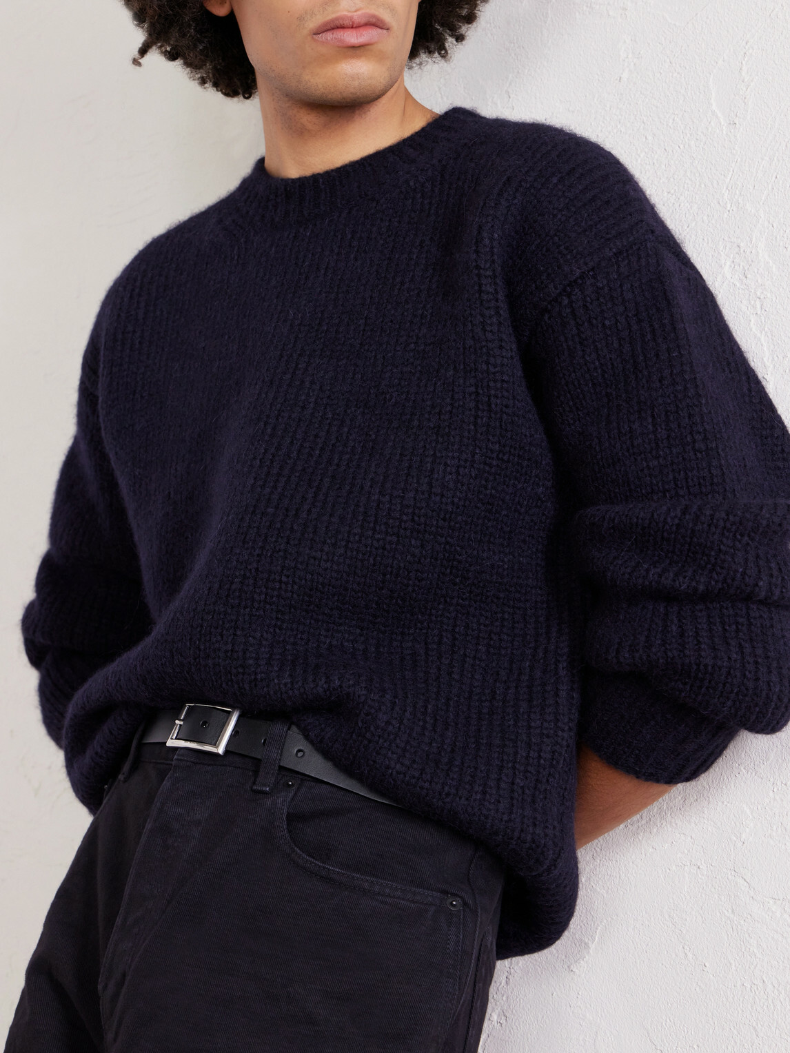 SAINT LAURENT - Alpaca-Blend Sweater - Blue