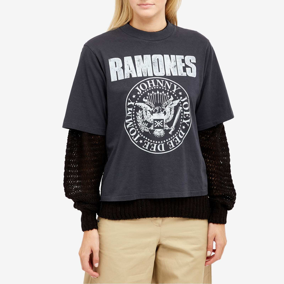 Undercover Women s Ramones Reversible Sweater in Charcoal Undercover