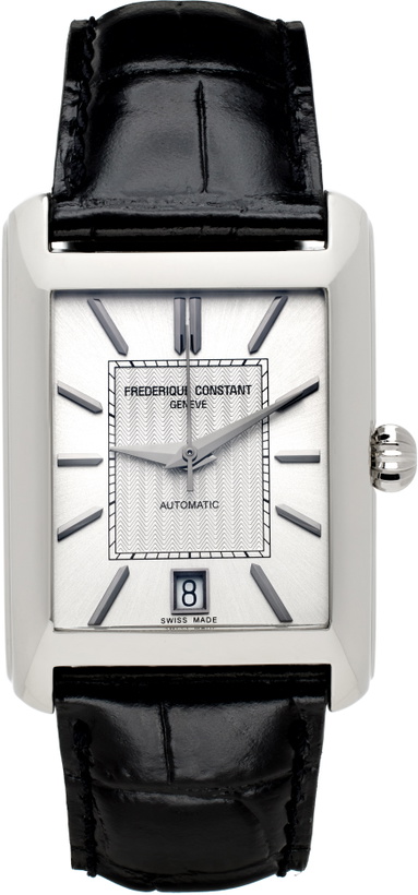Photo: Frédérique Constant Silver & Black Classics Carree Automatic Watch