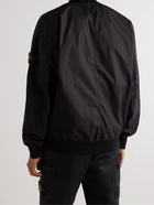 Stone Island - Garment-Dyed Cotton-Blend Shell and Ripstop Sweatshirt - Black