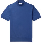 Mr P. - Cotton Mock-Neck Sweater - Blue