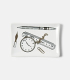Fornasetti Pennini printed porcelain decorative tray