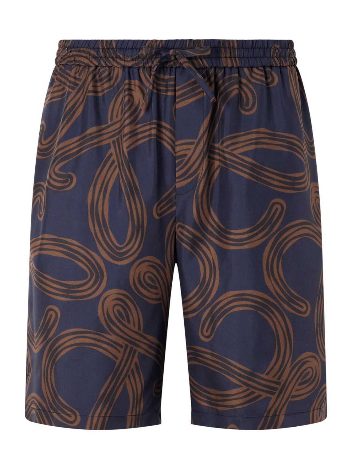 Loewe - Anagram Straight-Leg Silk-Jacquard Drawstring Shorts