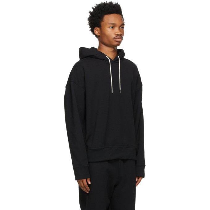 Jil Sander Black French Terry Hoodie