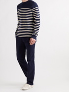 POLO RALPH LAUREN - Striped Cotton and Cashmere-Blend Sweater - Blue