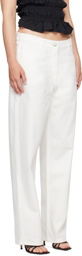 Magda Butrym White Loose Leg Jeans