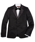 Brooks Brothers Boys Junior One-Button Tuxedo Jacket | Black