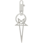 Rick Owens Silver Pentagram Keychain