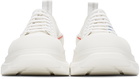 Alexander McQueen White & Blue Tread Slick Graffiti Sneakers