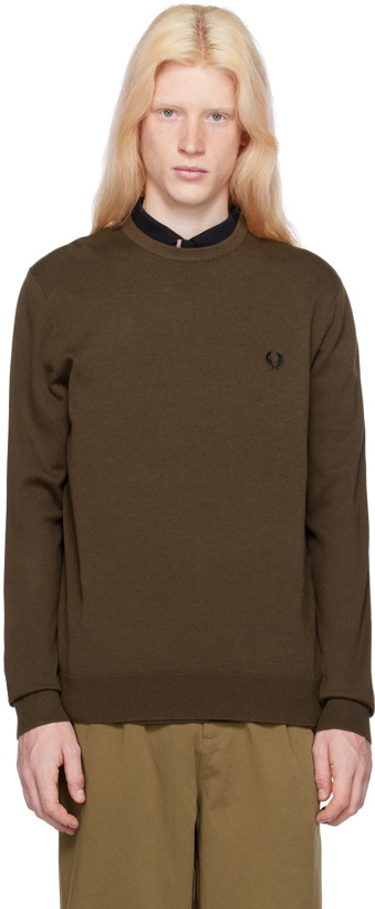 Photo: Fred Perry Brown Classic Sweater
