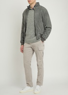 Polo Ralph Lauren Suede Bomber Jacket Dark Grey