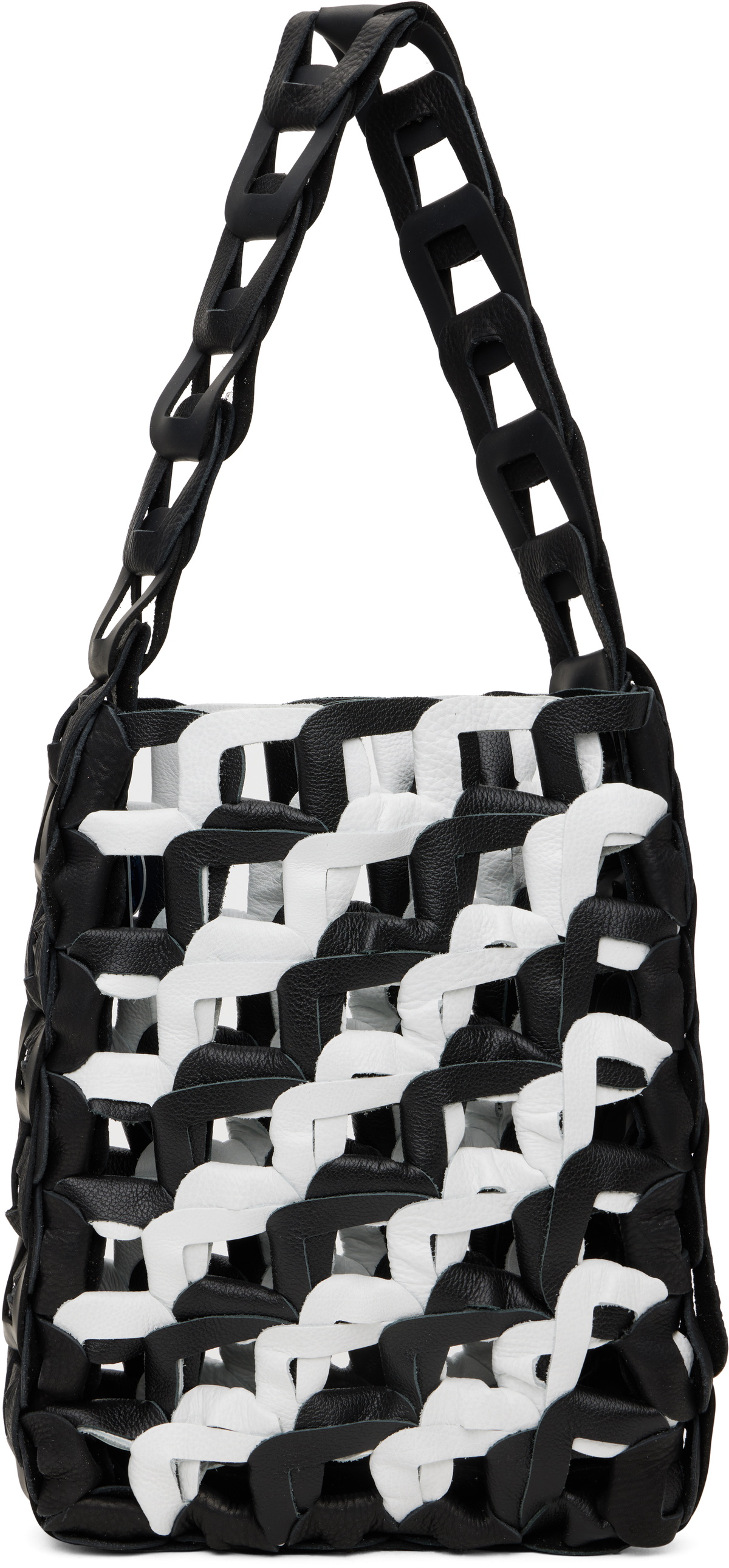 SC103 Black & White Medium Links Tote