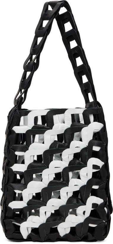 Photo: SC103 Black & White Medium Links Tote