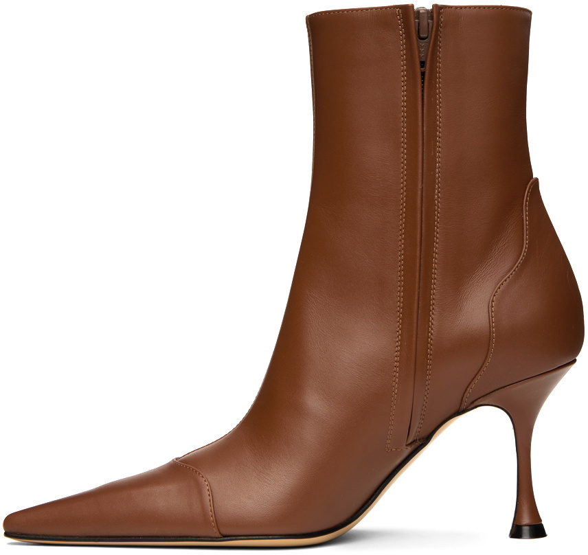 MACH & MACH Brown Dark 85 Ankle Boots