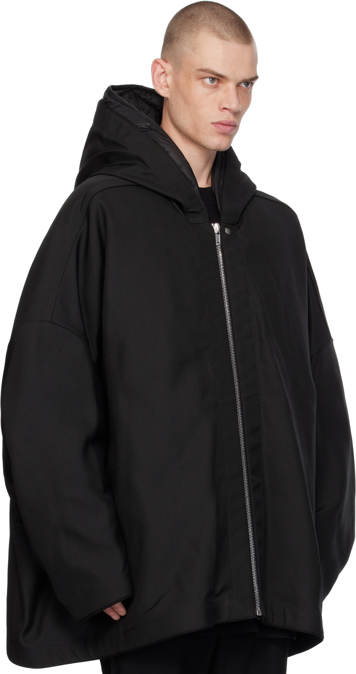 Rick Owens Black Porterville Hooded Peter Down Jacket Rick Owens
