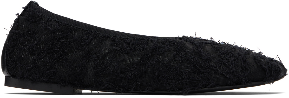 Proenza Schouler Black Glove Lace Ballerina Flats