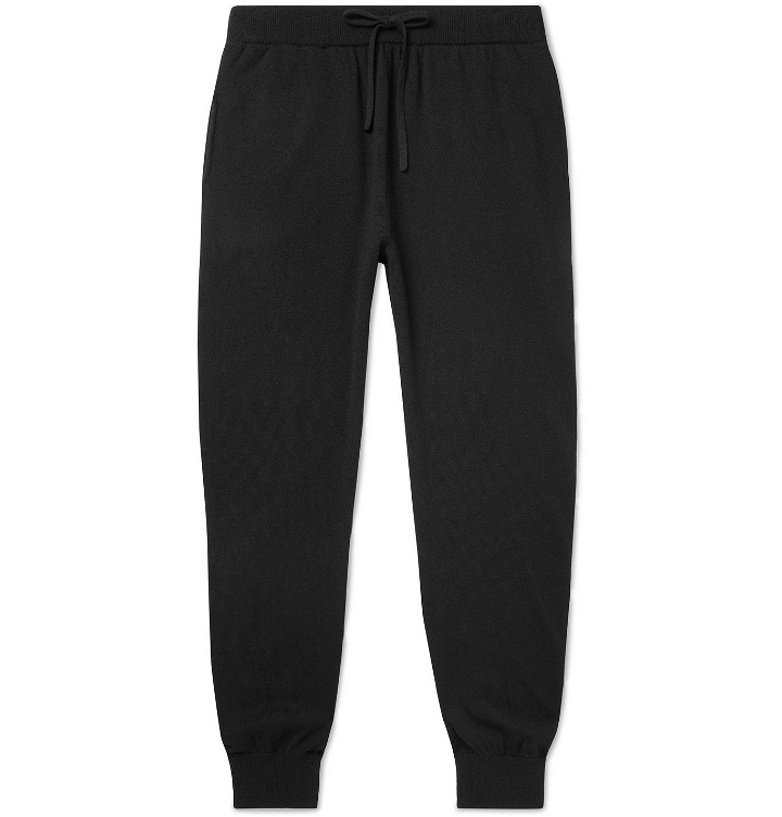 Photo: Mr P. - Slim-Fit Wool and Cashmere-Blend Sweatpants - Black