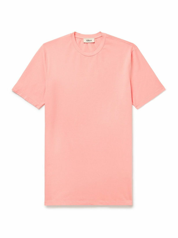 Photo: Altea - Lewis Slim-Fit Stretch-Cotton Jersey T-Shirt - Orange